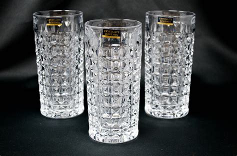 Crystal Glass Water Glasses Set Of 6 Highball Glasses 8oz Etsy Australia