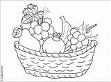 Fruits Corbeille Coloriages Webjunior Karfa sketch template