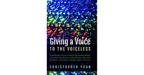 giving a voice to the voiceless by christopher yuan