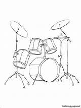 Colorear Bateria Musicales Drum Instrumentos Batería sketch template