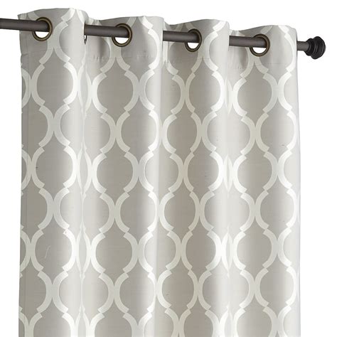 Moorish Tile Grommet Gray Curtain Grey Curtains Grommet