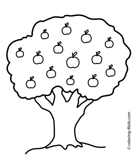 apple tree coloring pages  preschool