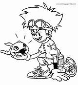 Digimon Pages Coloring Color Cartoon Book Back Characters Print sketch template