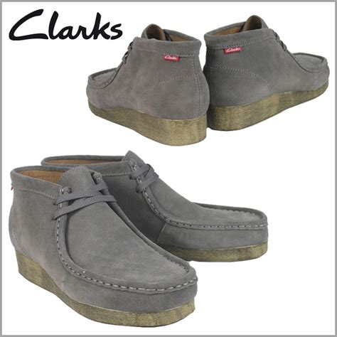 shoes special clarks mens padmore wallabee boots  grey