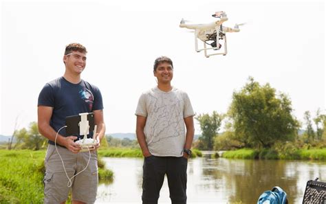 high flying fieldwork uw la crosse researchers  drone technology   combat invasive