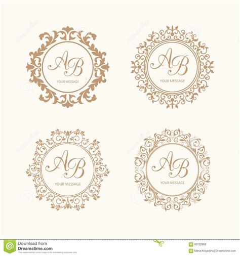 monograms stock vector image  boutique design elegant