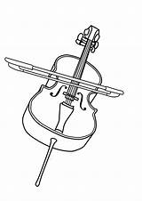 Violoncelo Instrumento Colorir Tudodesenhos sketch template
