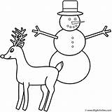 Coloring Christmas Rudolph Snowman Bigactivities sketch template
