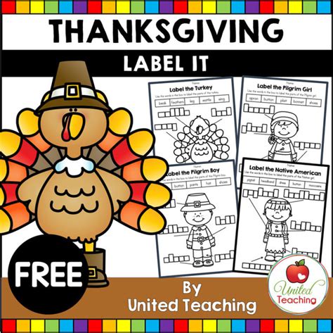 free thanksgiving labeling activities united teaching