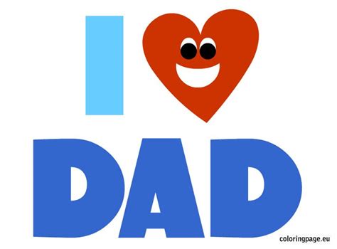love dad clipart coloring page