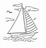 Boat Coloring Pages Printable Kids Sail Print Drawing Choose Board sketch template