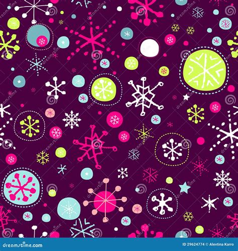 winter pattern stock vector illustration  pink cold
