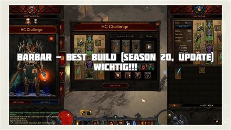 Diablo 3 Season 20 Bester Build Für Den Barbar Update Youtube