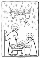 Holy Family Coloring Christmas Famille Sainte La Pages Coloriage Dessin Noel Catholique Catholic Foi éveil Kids Imprimer Colorier Avent Advent sketch template