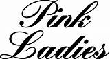 Grease Ladies Pink Logo Decal Sticker Lady Stencil Lettering Silhouette Jacket Movie Word Fastdecals Logos Coloring Costume Frenchy Cricut Choose sketch template