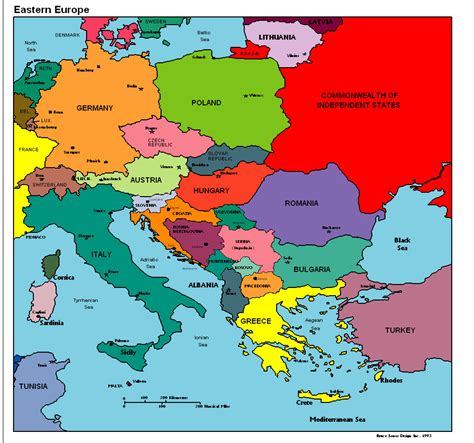 mapa  europa politico regione