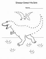 Dot Dots Dinosaur Connect Worksheets Kids Worksheet Printable Dinosaurs Activities Preschool Kindergarten Coloring Printables Learning Activity Connecting Pages Pre Nursery sketch template
