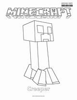 Coloring Minecraft Creeper Fun sketch template