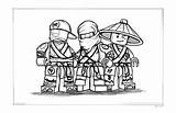 Ninjago Lego Coloring Pages Colouring Character sketch template