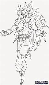 Coloring Pages Goku Ssj4 Colouring Sketch Face October Template Comments sketch template