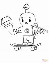 Coloring Roblox Robot sketch template