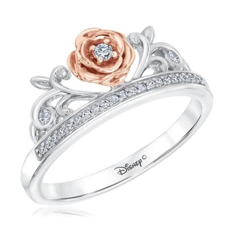 enchanted disney fine jewelry diamond belle princess ring ctw reeds jewelers