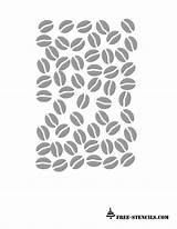 Coffee Stencils Printable Stencil Beans sketch template