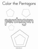 Coloring Color Pentagons Pentagon Kindergarten Worksheets sketch template