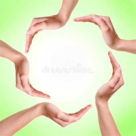 womans hands  circle royalty  stock photography image