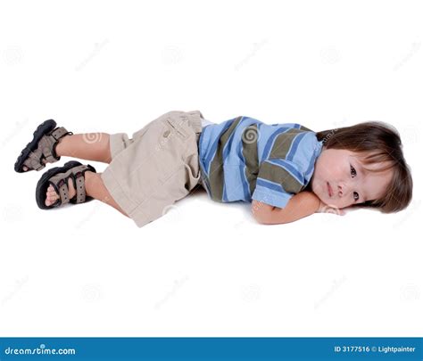 child laying  floor royalty  stock image image