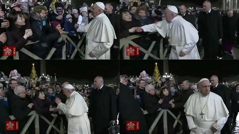 pope francis apologizes after slapping away a clinging pilgrim the
