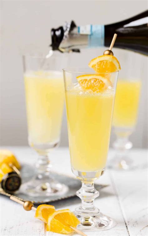 grand orange mimosa recipe garnish  lemon prosecco cocktails