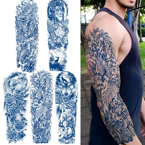 buy aresvns semi permanent sleeve tattoo  men  women realistic