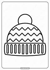 Hat Coloringoo Pompon Fur sketch template