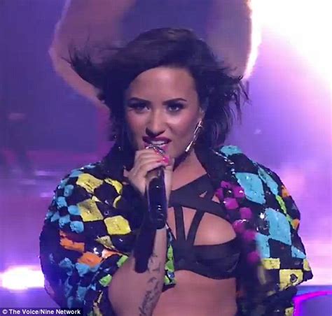 Demi Lovato Scorches On The Voice Australia Stage In Revealing Bra Top