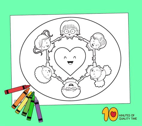 childrens day coloring page  minutes  quality time
