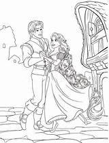 Coloring Rapunzel Tangled Pages Disney Dancing Princess sketch template