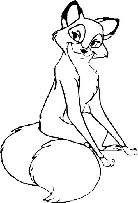 fox coloring pages    print