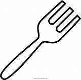 Fork Coloring Etc Clipart Template sketch template