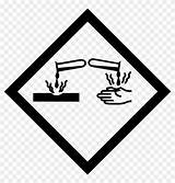Corrosive Clipart Warning Cliparts Library Pictograms Ghs Hazard sketch template