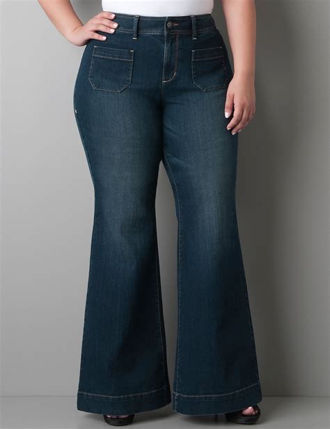 plus size denim bell bottom lane bryant pretty plus size outfits