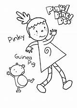 Pinky Doo Dinky Colorear Buscando sketch template
