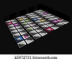 black  white tiles clipart  fotosearch