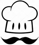 Gorro Gorros Chefs Mustache Moustache Caricatura Cocinero Cuoco Baffi Cappello Hoed Blauwe Embleem Kok Snor Sombrero Cheff Bakers Bigode Clipartmag sketch template