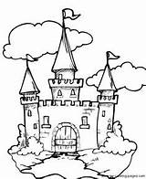Castle Fairy Coloring Pages Drawing Tale Disney Princess Fairytale Castles Tutorial Buckingham Palace Cinderella Printable Flag Para Getcolorings Tales Line sketch template