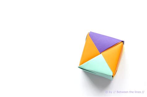 lines origami paper cube  diy
