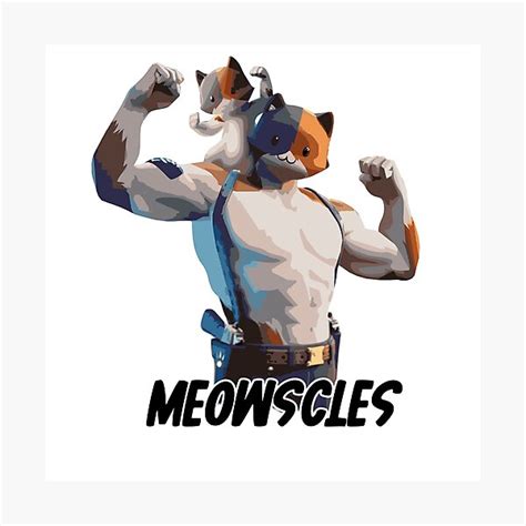 meowscles wall art redbubble