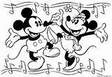 Minnie Mickey Pages Kissing Coloring Getcolorings sketch template