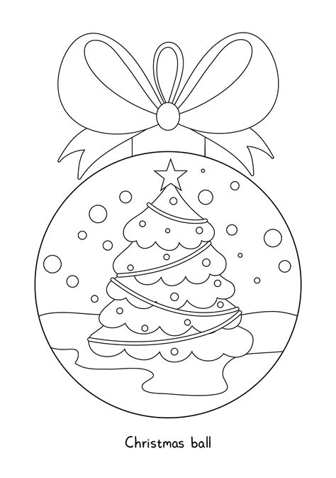 christmas tree ornaments coloring pages