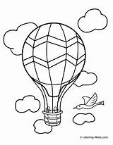 Coloring Transportation Air Balloon Pages Kids Printable Transport Clipart Sheets Vehicle Colouring Preschool Aerostat Theme Drawing Sheet Airplane Board Step sketch template